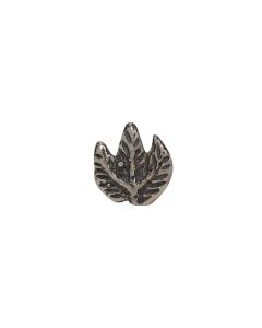 MK EMBOSSED LEAF SHAPED 925 SILVER NOSE PIN