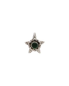 MK EMBOSSED STAR SHAPED STUDDED 925 SILVER NOSE PIN
