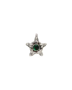 MK ROUND STAR FISH SHAPED STUDDED 925 SILVER NOSE PIN