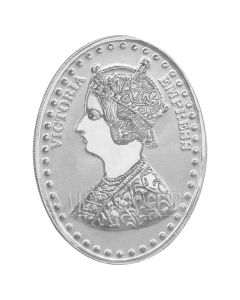 MK VICTORIA QUEEN 999 SILVER OVAL COIN