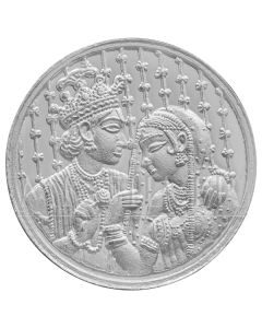 MK VAR VADHU ROUND 999 SILVER COIN