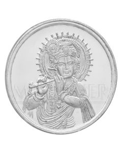 MK SHRI KRISHNA ROUND 999 SILVER COIN