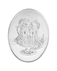 MK RADHA KRISHNA OVAL 999 SILVER COIN
